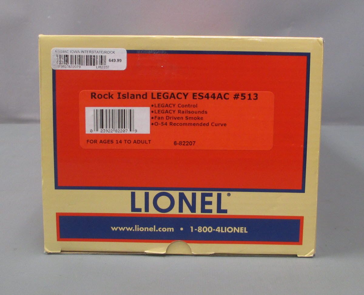 Lionel 6-82207 O Gauge IAIS/Rock Island LEGACY ES44AC Diesel Locomotive #513