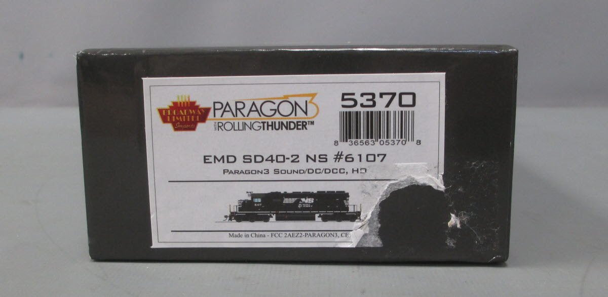 Broadway Limited 5370 HO Norfolk Southern EMD SD40-2 Diesel Loco Paragon3 #6107