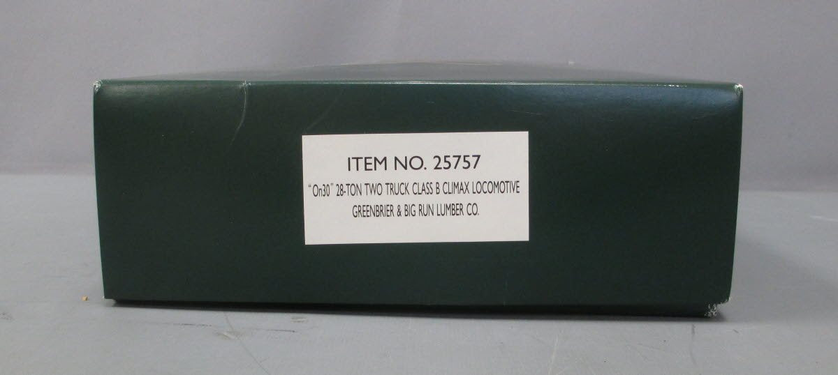 Bachmann 25757 On30 Scale Greenbrier & Big Run Lumber 28 Ton 2-Truck Climax #6