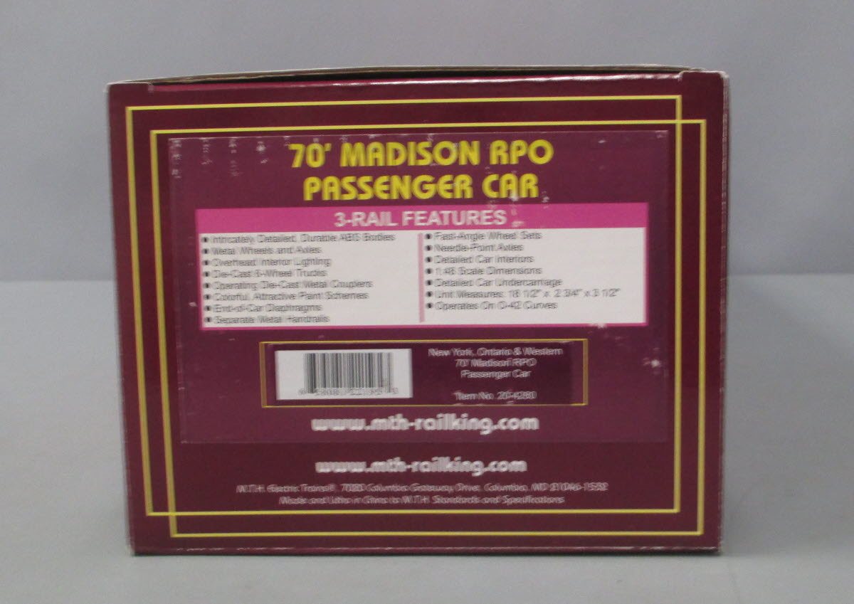 MTH 20-4280 NYO&W 70' Madison RPO Passenger Car