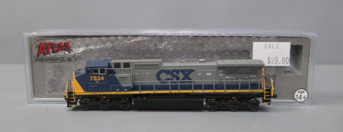 Atlas 51907 N Scale CSX C40-8W Diesel Locomotive #7834