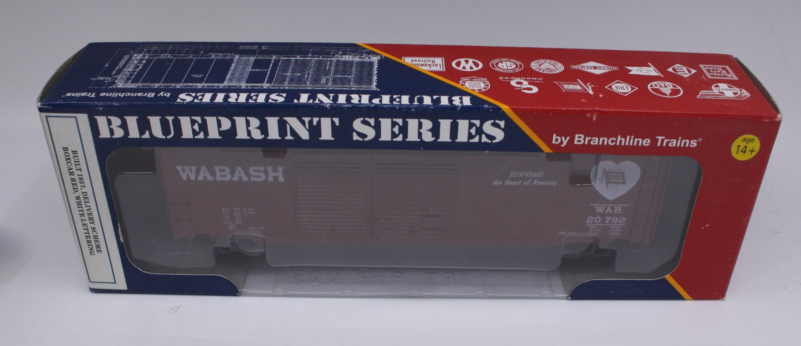 Branchline Trains 20782 HO 50' Double Door Boxcar 11174 Wabash