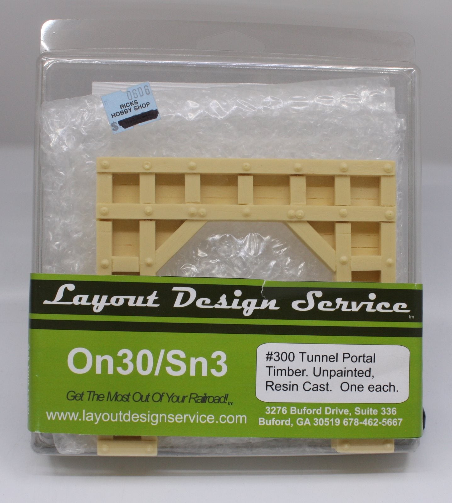 Layout Design Service 300 On30/Sn3 Tunnel Portal Timber. Unpainted. Resin Cast