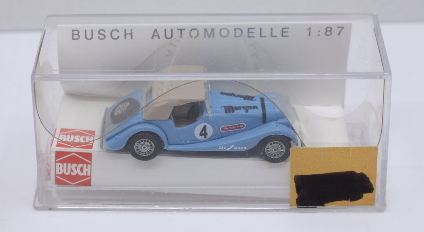 Busch 47105 Light Blue Morgan Plus 8 >>Rallye<<