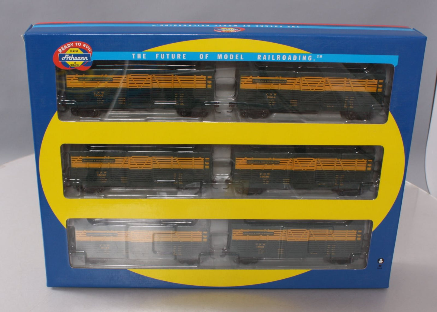 Athearn 73247 HO C&NW 40' Stock Car (Pack of 6)