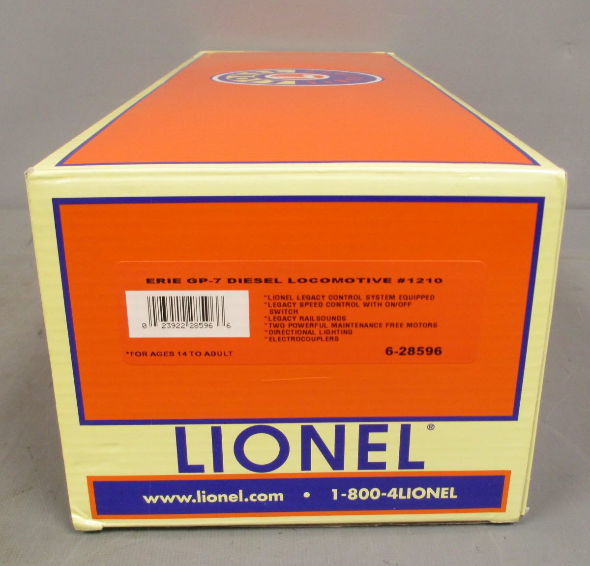 Lionel 6-28596 O Gauge Erie GP7 Powered Diesel Locomotive #1210