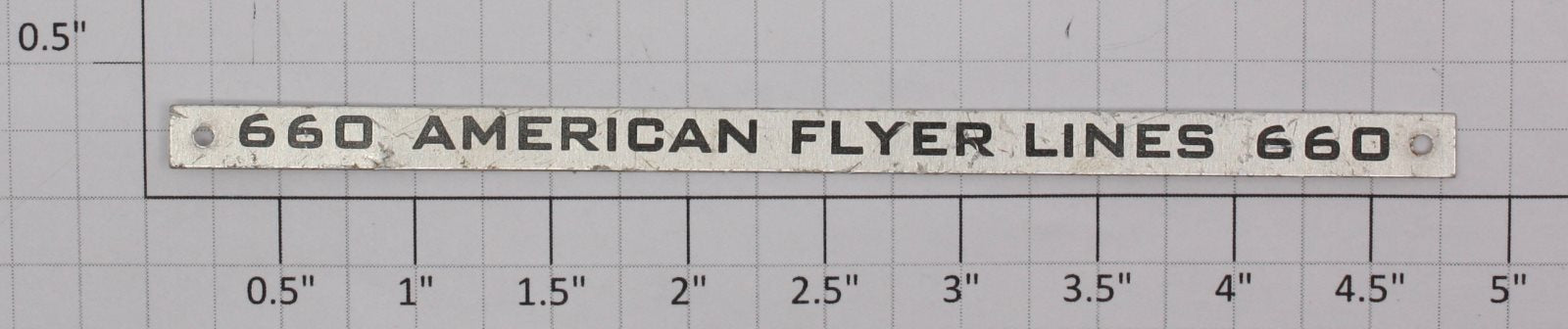 American Flyer 660 American Flyer Lines Nameplate