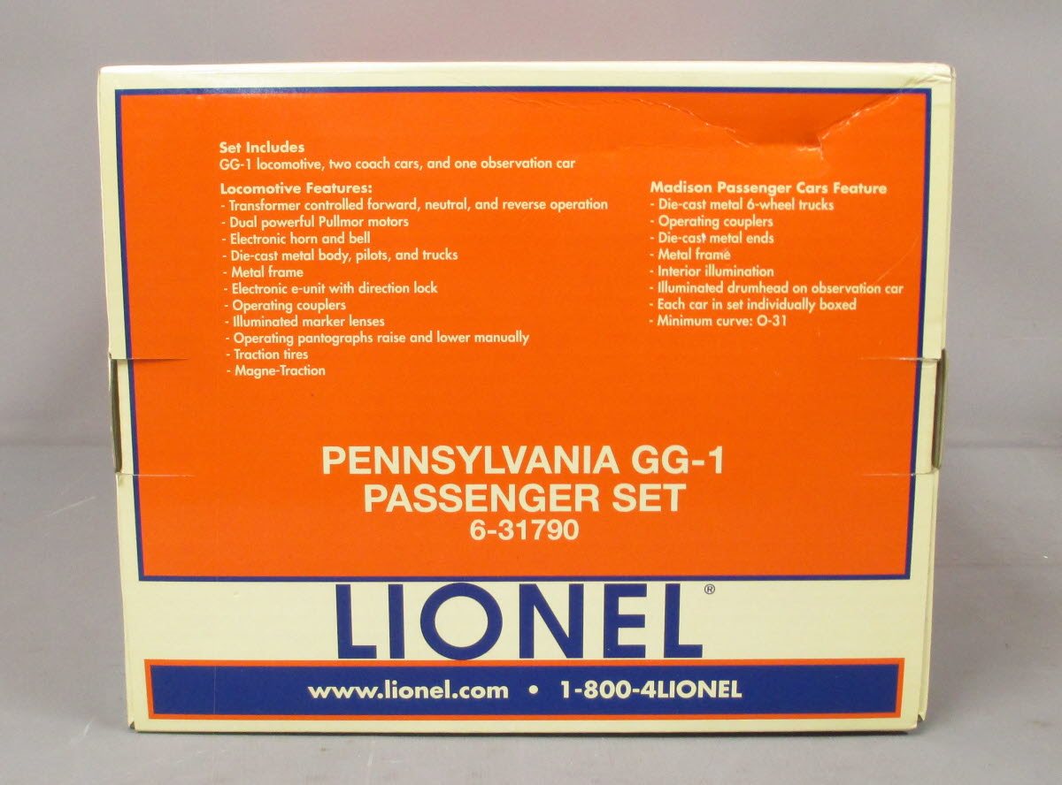 Lionel 6-31790 Pennsylvania GG-1 O Gauge Electric Passenger Train Set