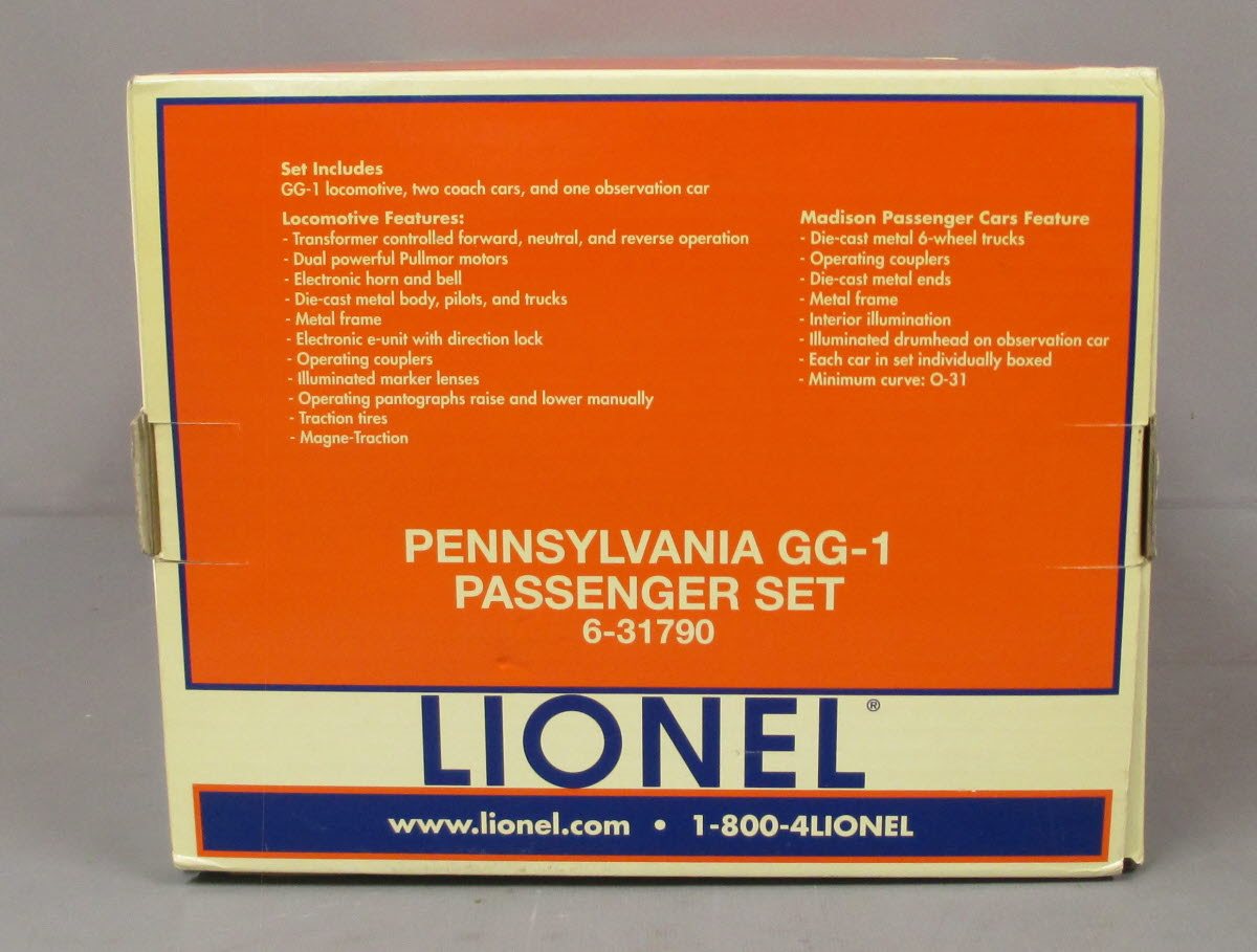 Lionel 6-31790 Pennsylvania GG-1 O Gauge Electric Passenger Train Set