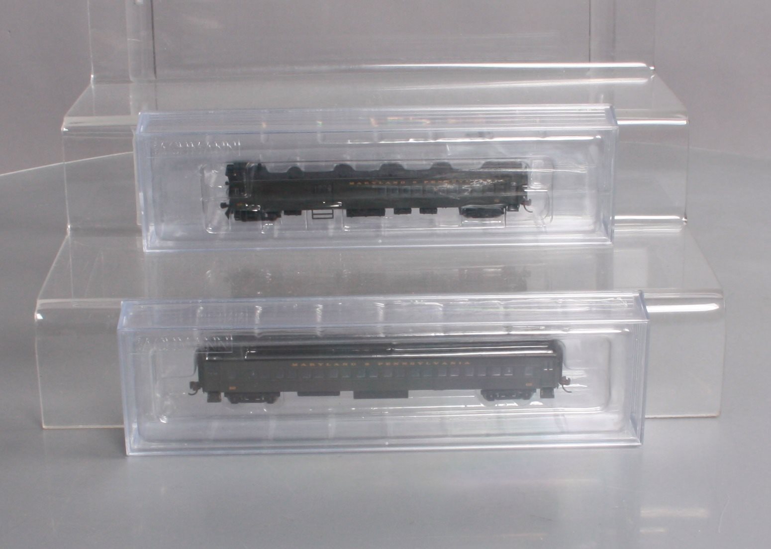 Bachmann 81468 N Maryland & Pennsylvania Doodlebug w/ Trailer Coach #62 (DCC)