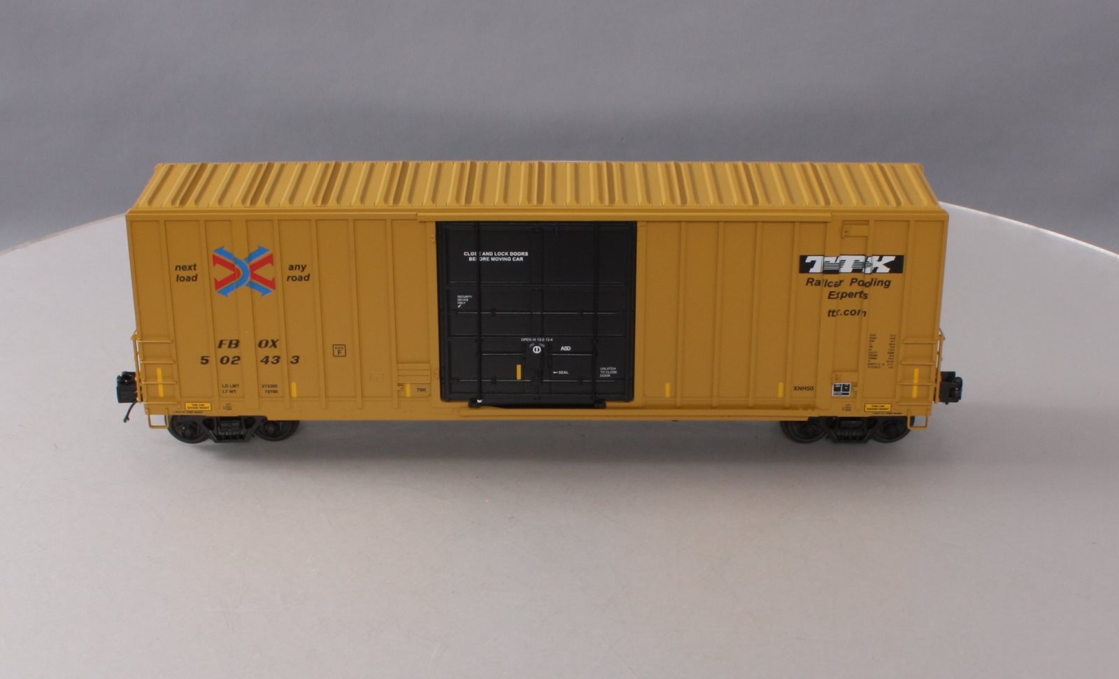 MTH 20-93463 O Gauge TTX 50' High Cube Box Car #502433