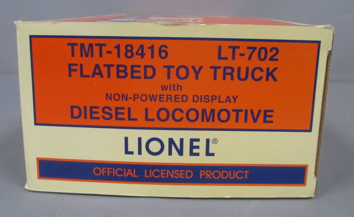 Lionel TMT-18416 LT-702 Lionel Lines Flatbed Toy Truck with Diesel Locomotive
