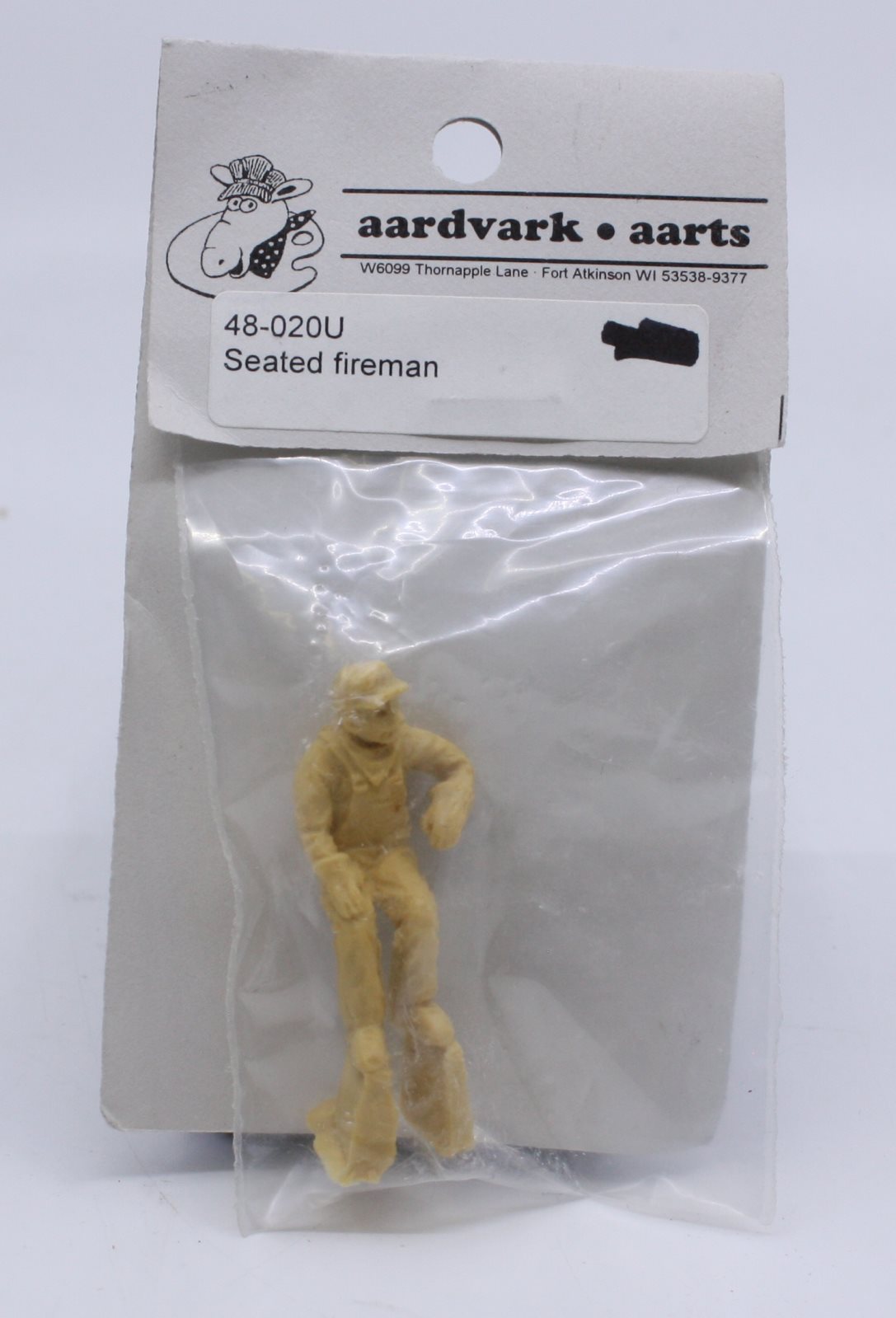 Aardvark Aarts 48-020U O Unpainted Seated Fireman Figure