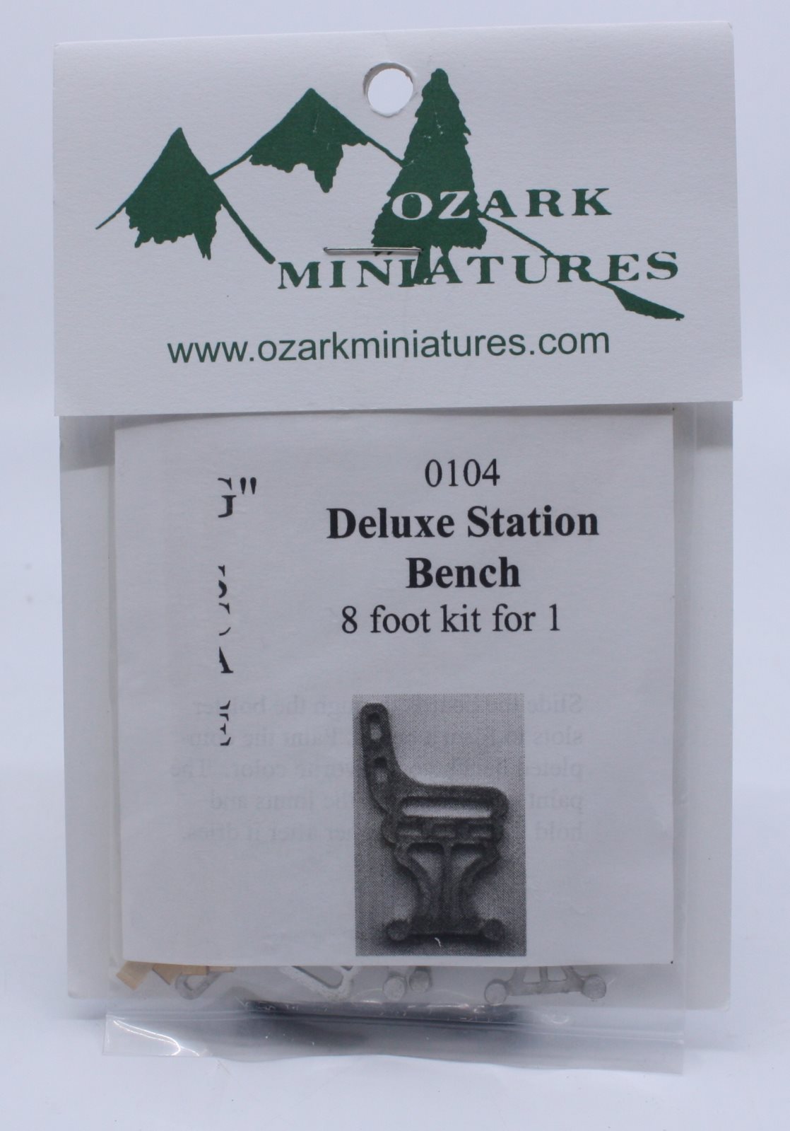 Ozark Miniatures 0104 G Scale Deluxe Station Bench
