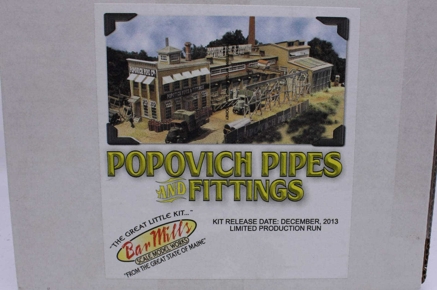 Bar Mills HO Popovich Pipes and Fittings Model Building Kit