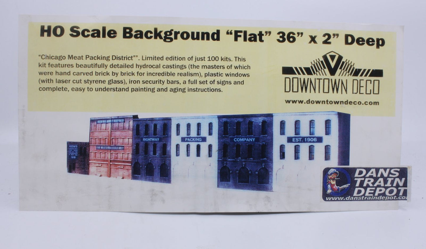 Downtown Deco HO Background "Flat" Model Building Kit