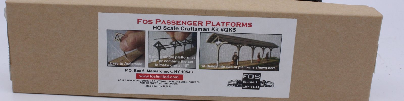 FOS Scale Limited QK5 HO Passenger Platforms Craftsman Kit