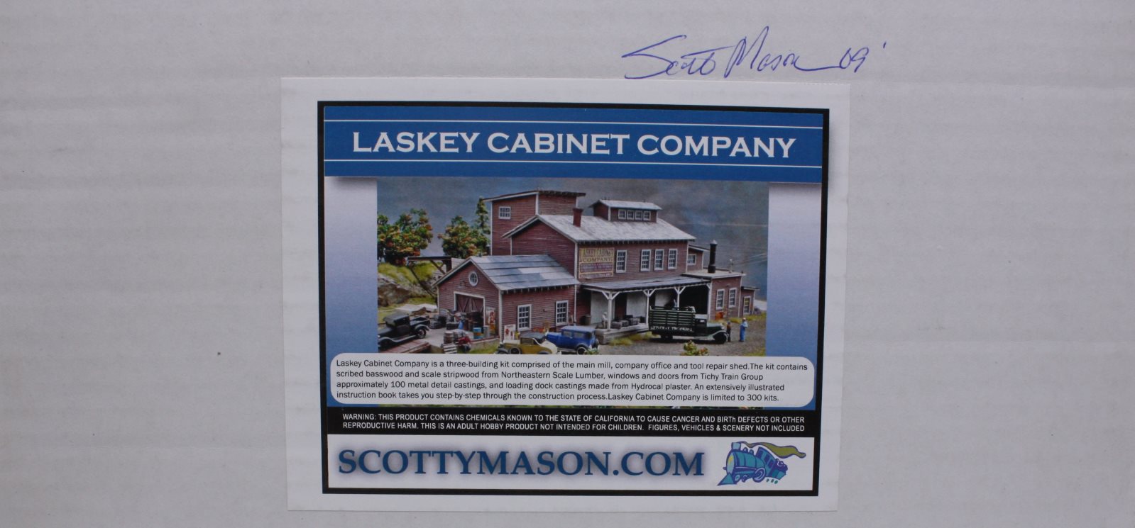 Scotty Mason HO Laskey Cabiet Company Model Building Kit