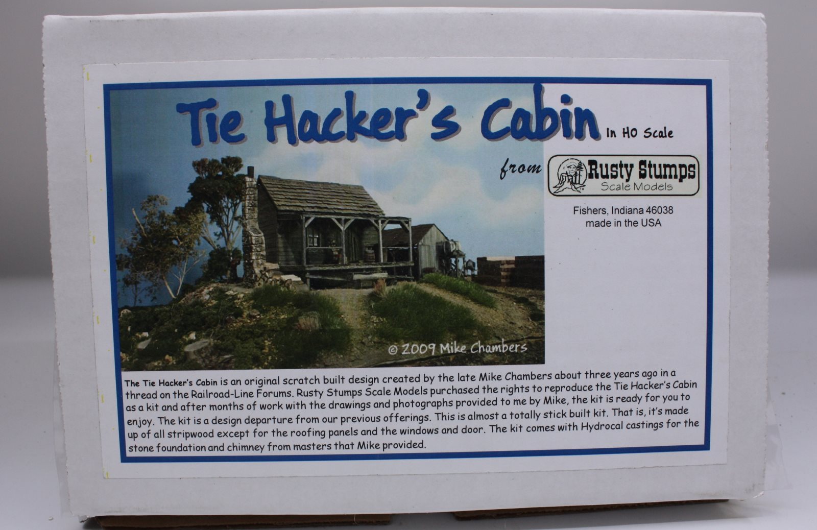 Rusty Stumps HO Tie Hacker's Cabin Model Building Kit