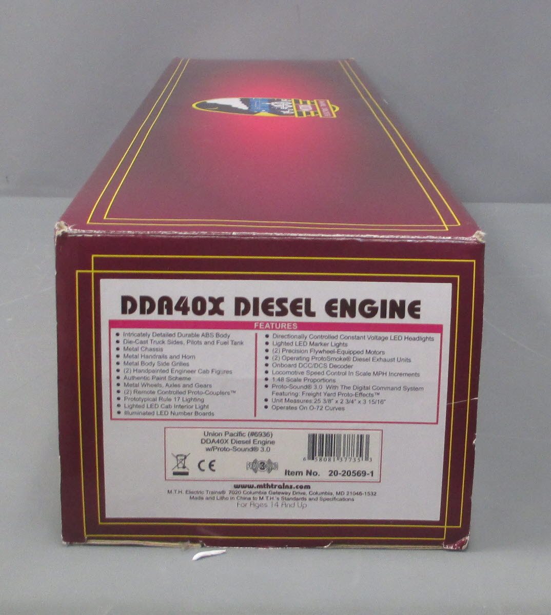 MTH 20-20569-1 Union Pacific DDA40X Diesel Engine w/PS3 #6936