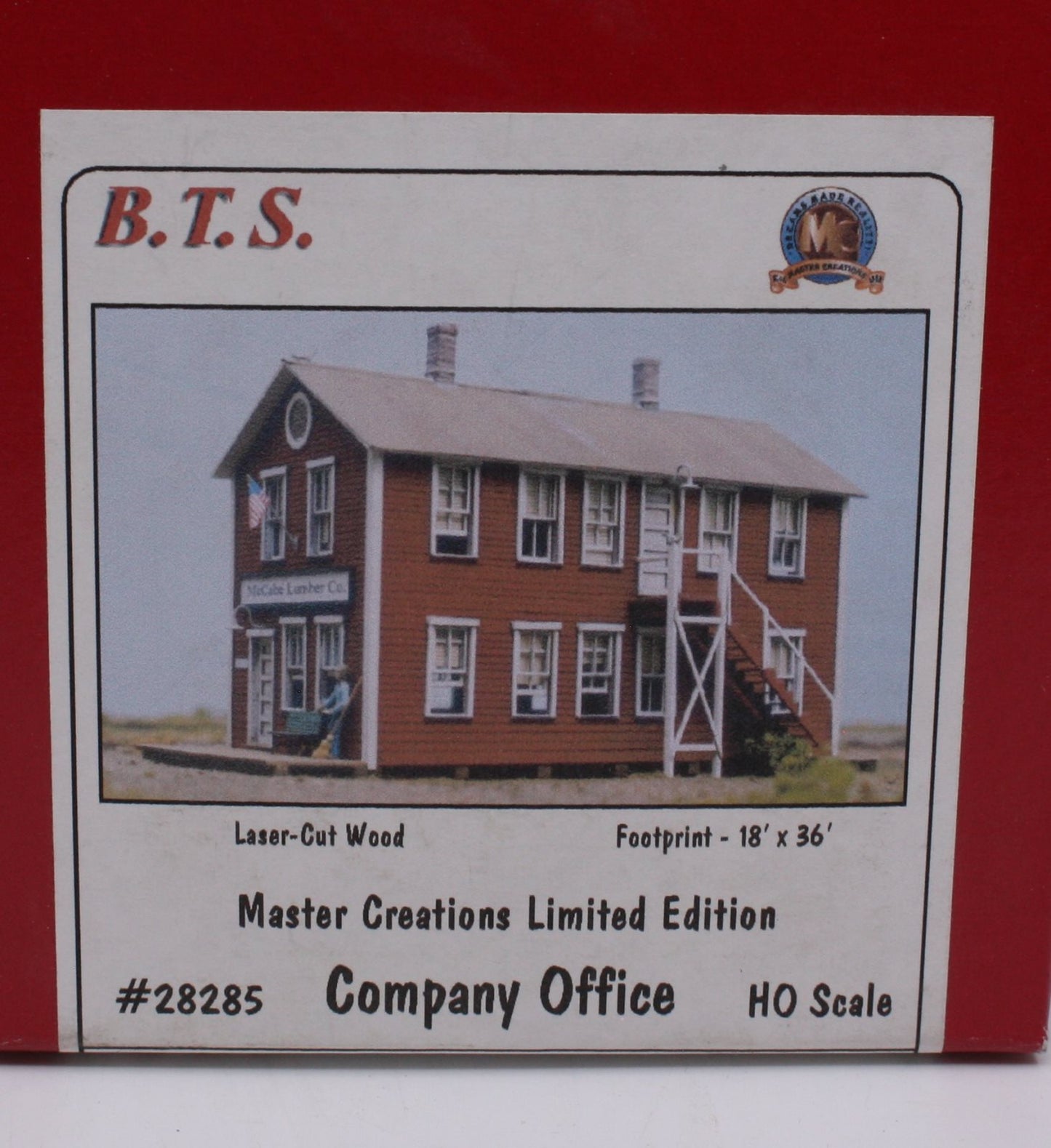 BTS 28285 HO McCabe Lumber Co. Company Office Model Laser-Cut Building Kit