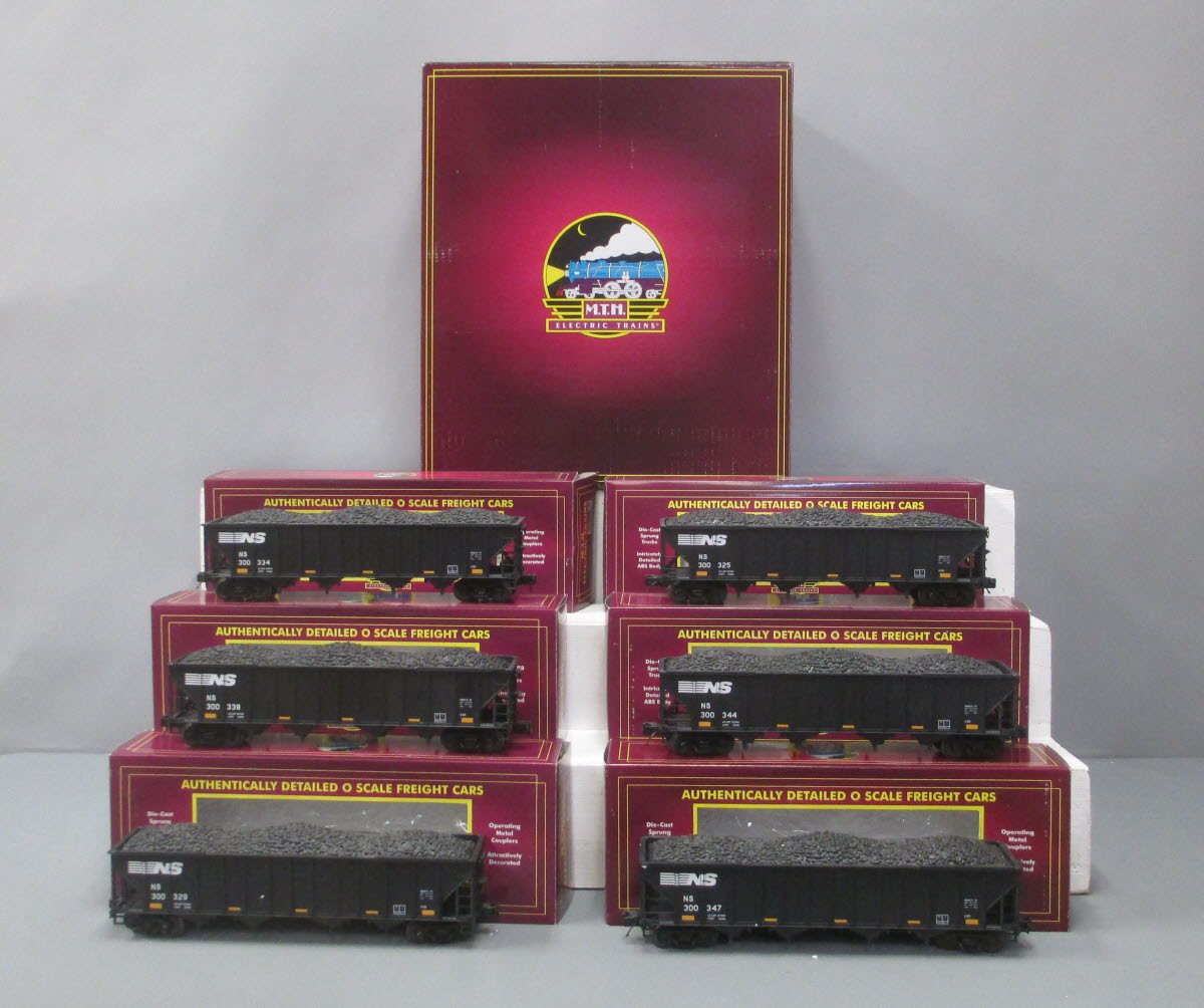 MTH 20-90898 O Norfolk Southern 4-Bay Hopper Cars (Set of 6)