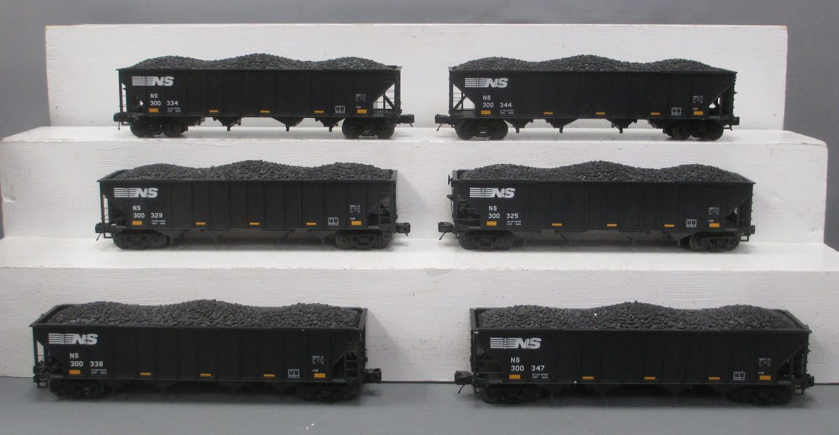 MTH 20-90898 O Norfolk Southern 4-Bay Hopper Cars (Set of 6)