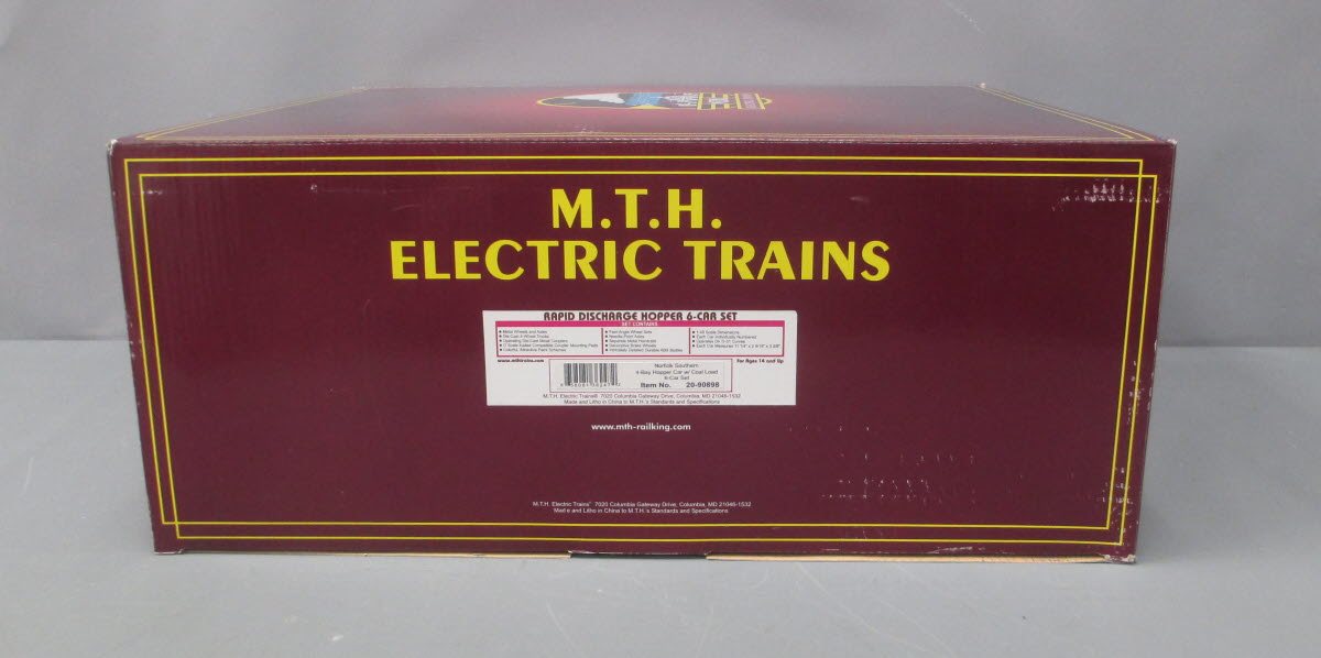 MTH 20-90898 O Norfolk Southern 4-Bay Hopper Cars (Set of 6)