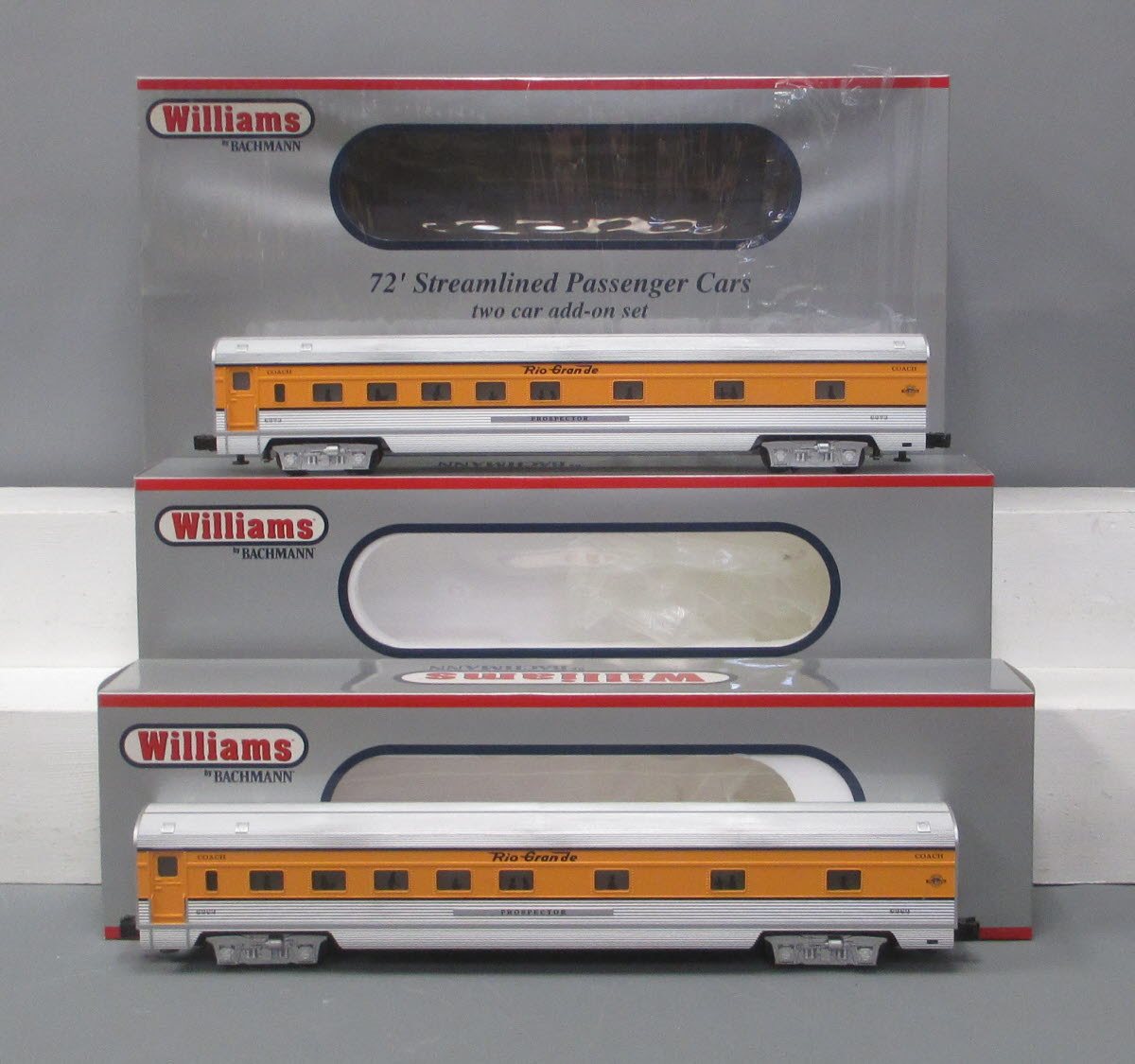 Williams 43118 D&RGW 72 Ft. Streamline Passenger 2-Pack