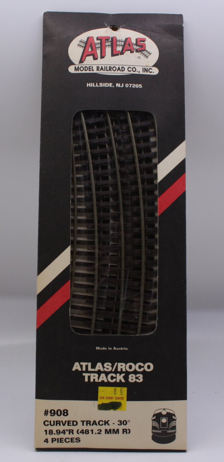 Atlas/Roco 908 30 Degree Curved Track Sections (Pack of 4)
