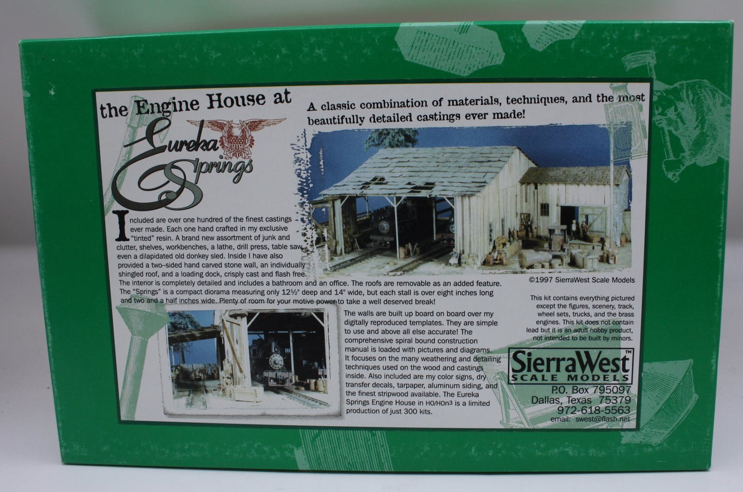 Sierra West 102 HO Scale The Eureka Springs Engine House Building Kit