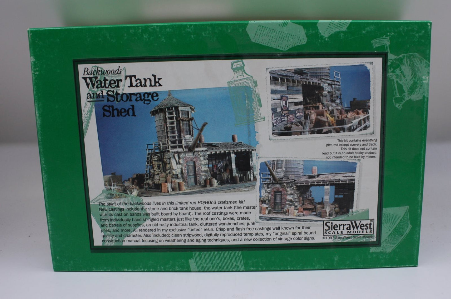 Sierra West 202 HO Scale Backwoods Water Tank and Storage Shed Building Kit