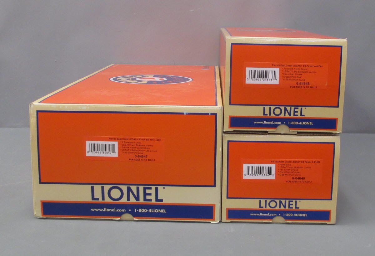 Lionel 6-84647 Florida East Coast Legacy E3 AA Diesel Locomotive #1001/1002
