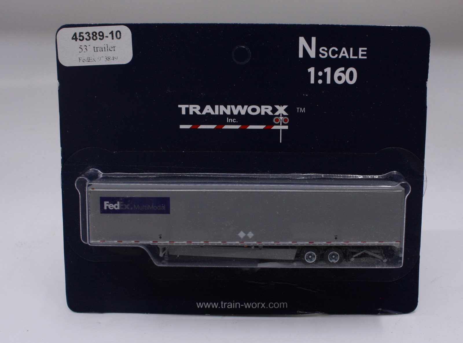 Trainworx Inc 45389-10 N Scale 53' FedEx MultiModal Trailer #973849