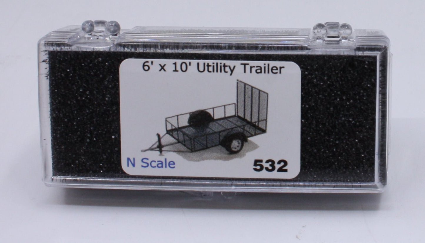 Showcase Miniatures 532 N Scale 6' X 10' Utility Trailer Kit
