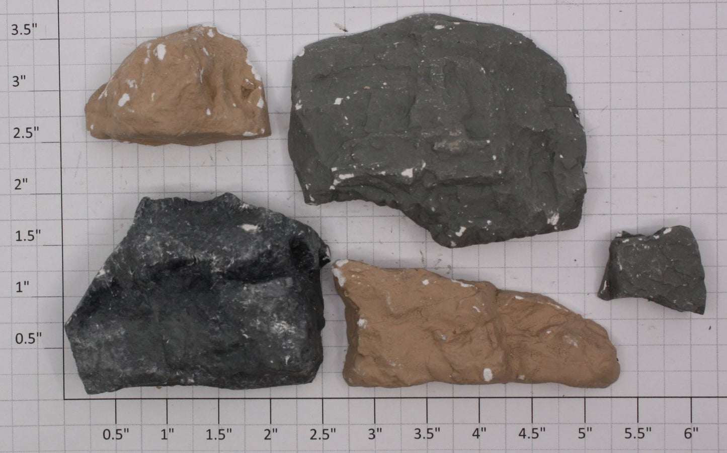Acme 1022-1 Plaster Material Rock Assortment (Set of 5)
