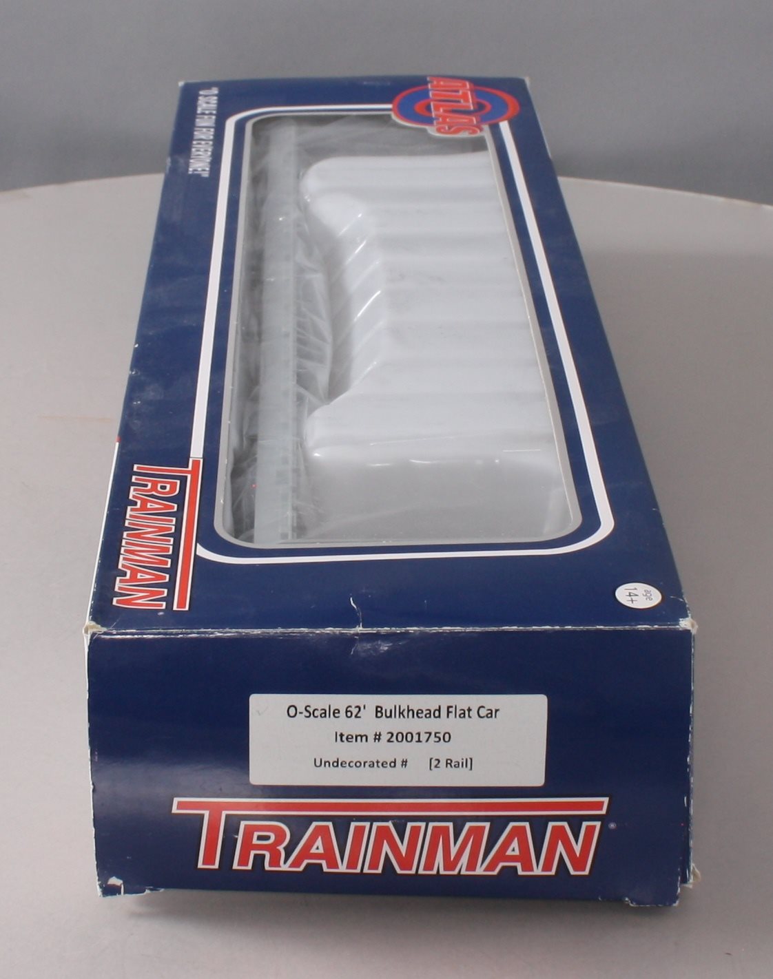 Atlas 2001750 Undecorated 62' Bulkhead Flat Car (2Rail)