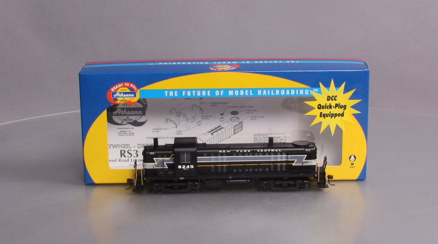 Athearn 96755 HO New York Central Ready to Run RS-3 Diesel Locomotive #8245