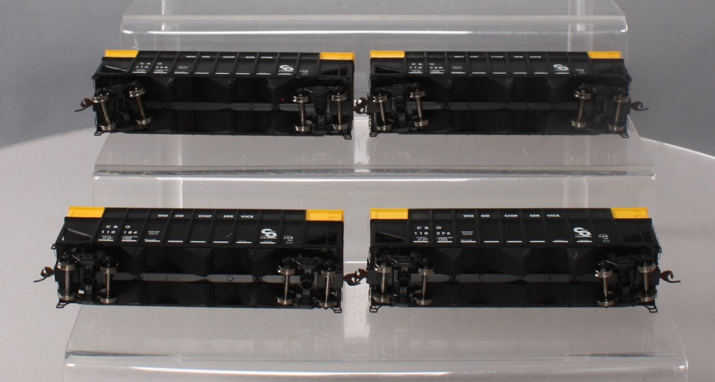 Athearn 76396 HO C&O RTR 40' Wood Chip Hopper (Set of 4)