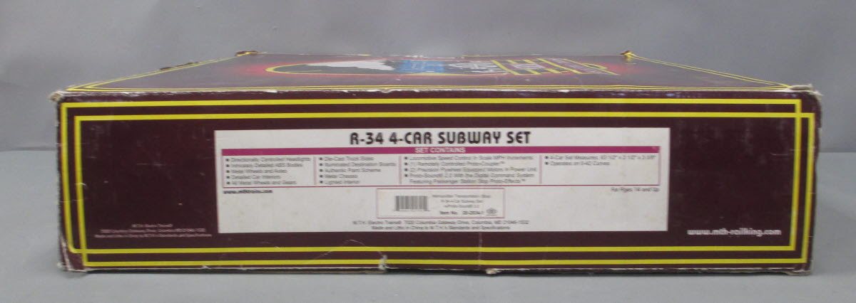 MTH 20-2934-1 O MTA R-11 Subway Set w/Proto-Sound 2.0 (Set of 4)
