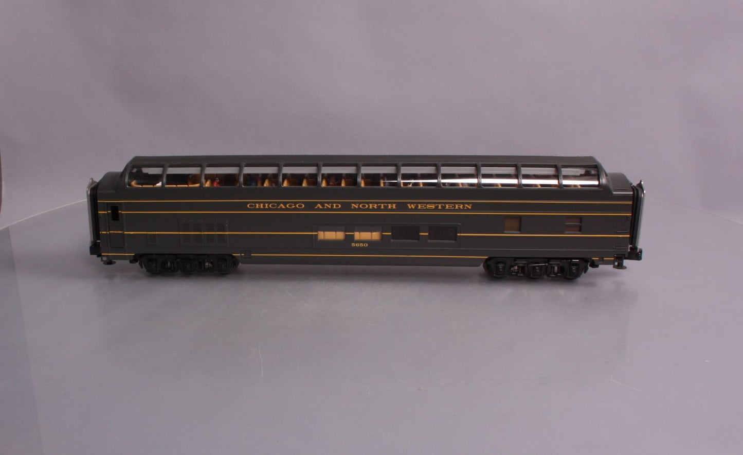 MTH 20-67129 Chicago Northwestern 70’ ABS Full Length Vista Dome Passenger Car
