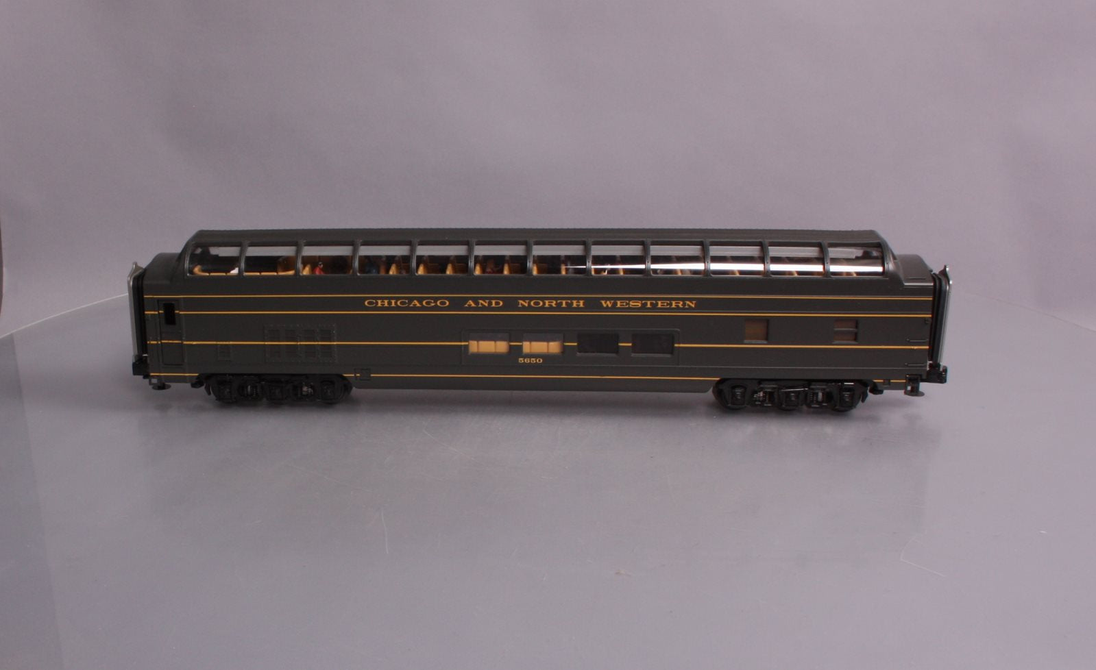 MTH 20-67129 Chicago Northwestern 70’ ABS Full Length Vista Dome Passenger Car
