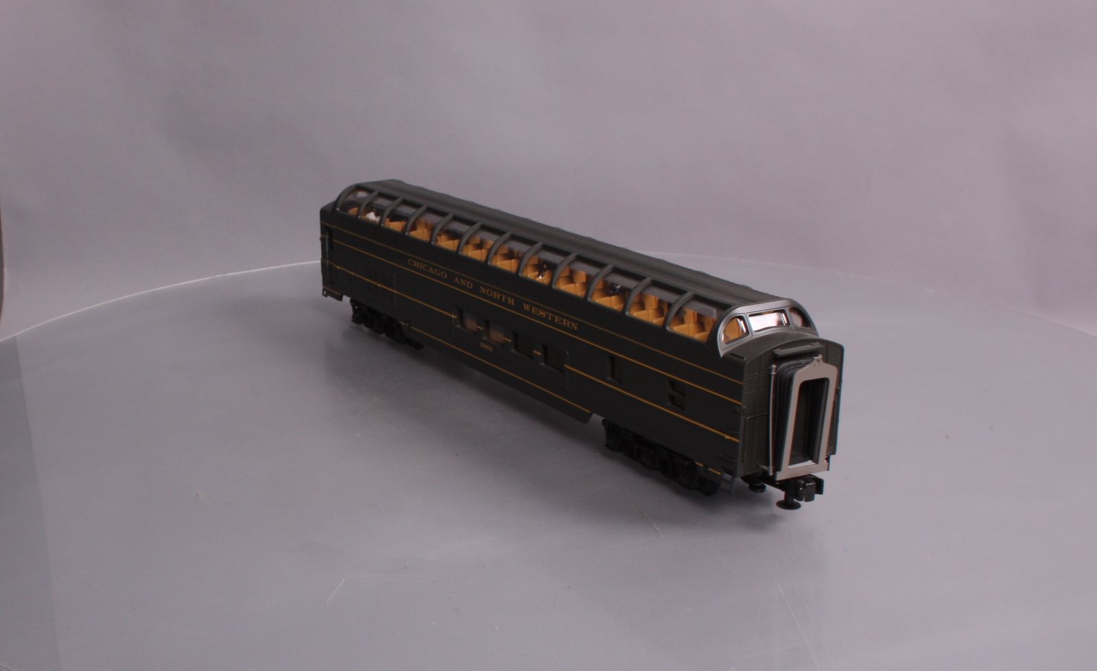 MTH 20-67129 Chicago Northwestern 70’ ABS Full Length Vista Dome Passenger Car