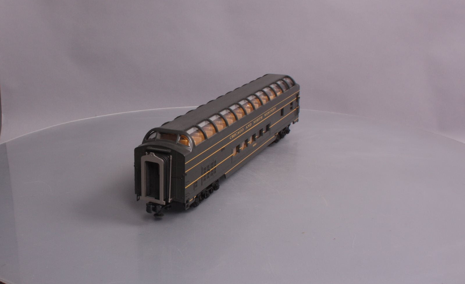 MTH 20-67129 Chicago Northwestern 70’ ABS Full Length Vista Dome Passenger Car
