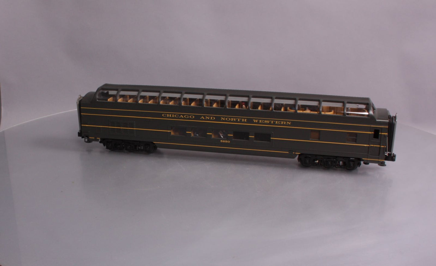 MTH 20-67129 Chicago Northwestern 70’ ABS Full Length Vista Dome Passenger Car