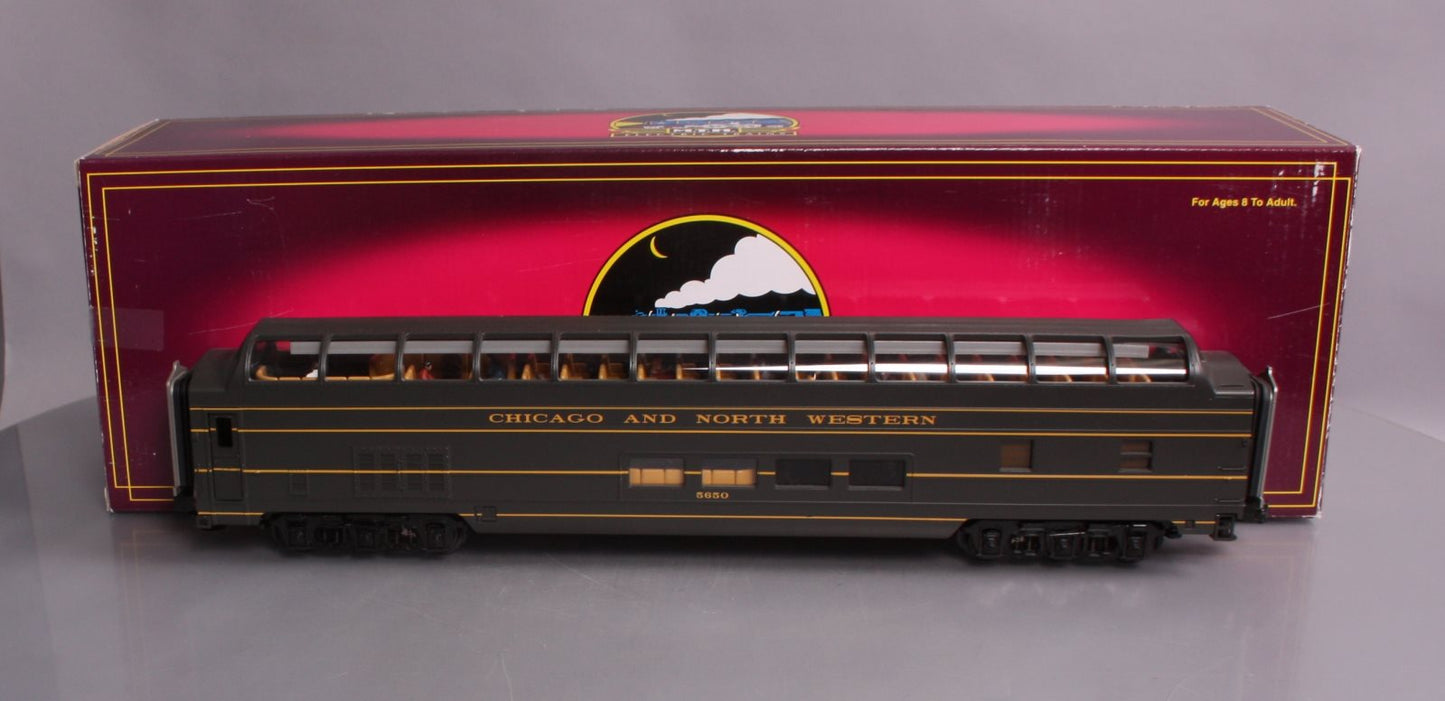 MTH 20-67129 Chicago Northwestern 70’ ABS Full Length Vista Dome Passenger Car