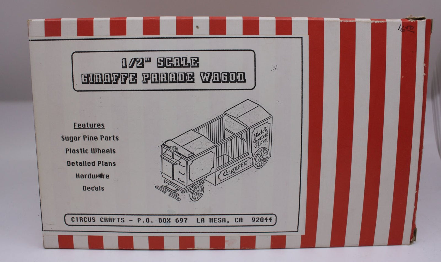 Circus Craft CW-101 1/2" Giraffe Parade Wagon Model Kit