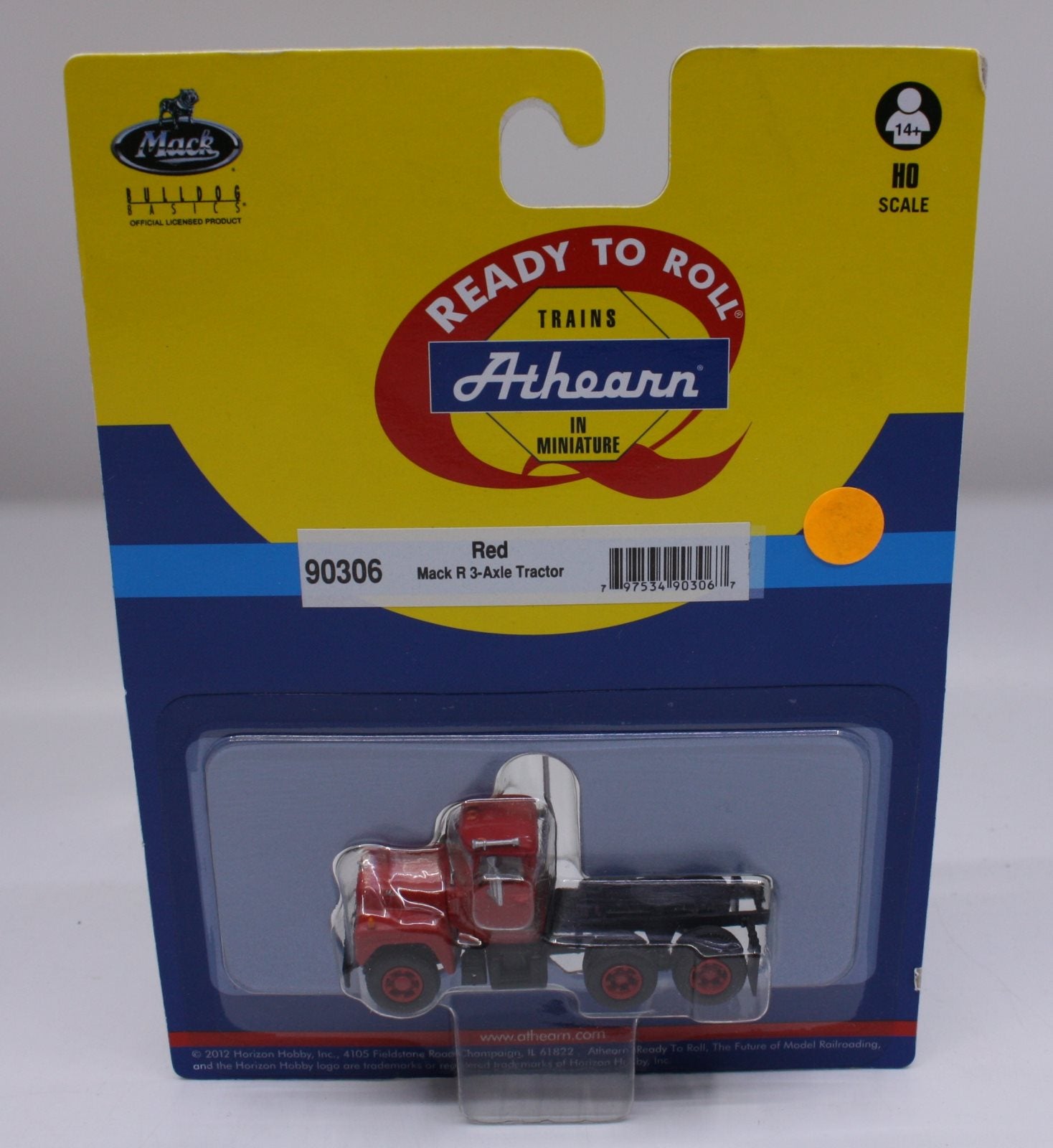 Athearn 90306 HO Red Mack 3-Axel Tractor
