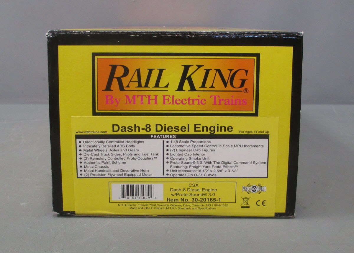 MTH 30-20165-1 CSX Dash-8 Diesel Engine w/PS3 #7858