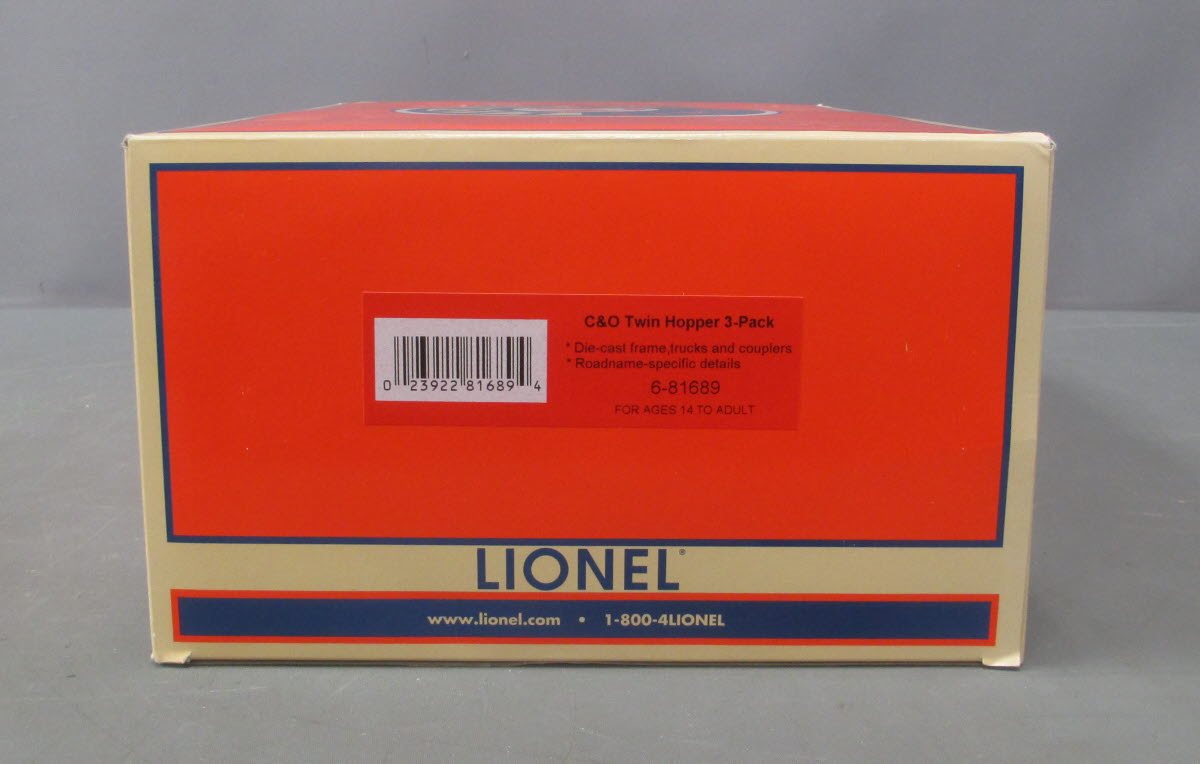 Lionel 6-81689 O Chesapeake & Ohio GLa 50t 2-Bay Hopper 3pk